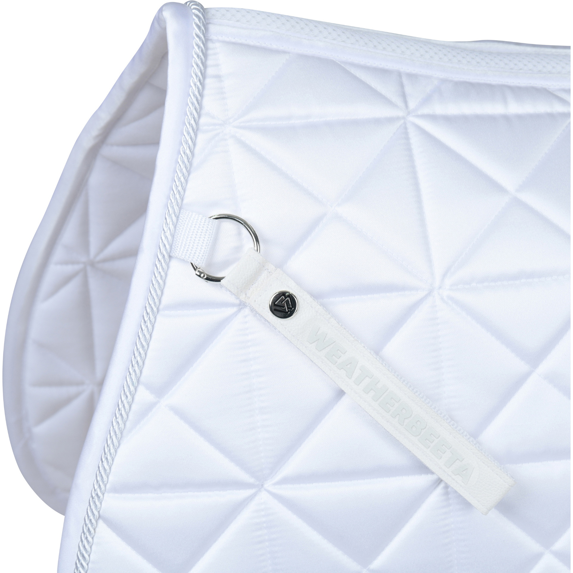 2026 WeatherBeeta Satin Luxe Air-Tec Euro Jump Shaped Saddle Pad 1030349005 - White
